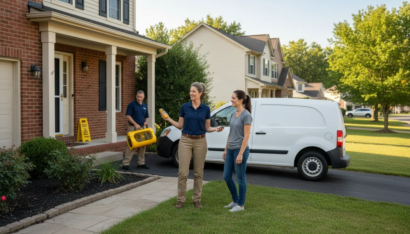 Residential water damage restoration in Jamestown, PA
